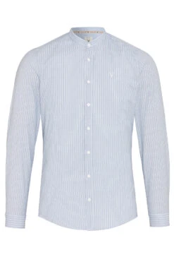 Streifenhemd Stehkragen